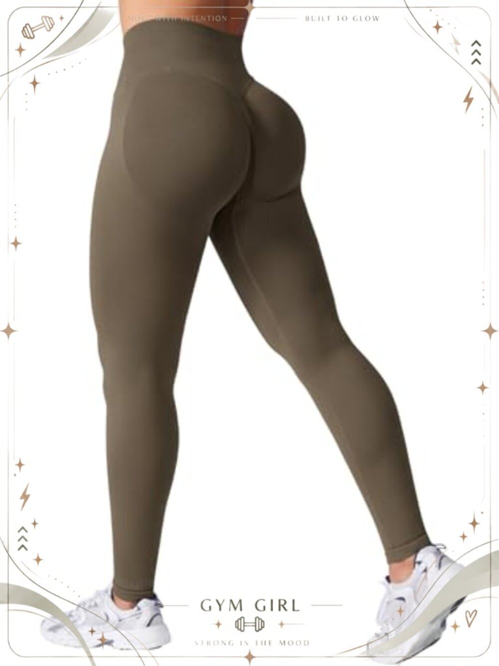 Seamless Scrunch Workout Leggings Medium Waist Tummy Control Gym Yoga